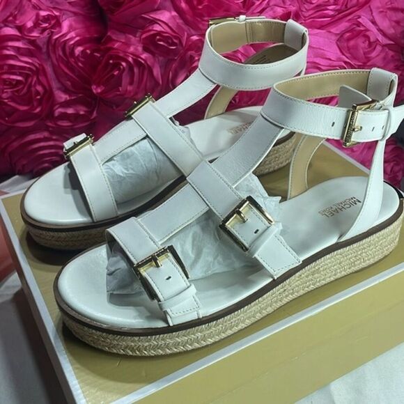 MICHAEL MICHAEL KORS, CUNNINGHAM SANDAL LEATHER, SIZE 8.5 - Picture 3 of 13